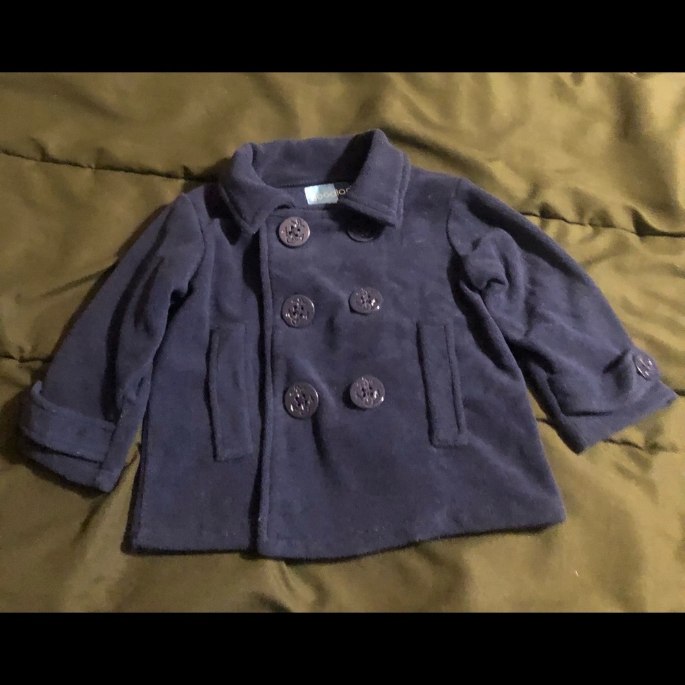 Blue double breast coat